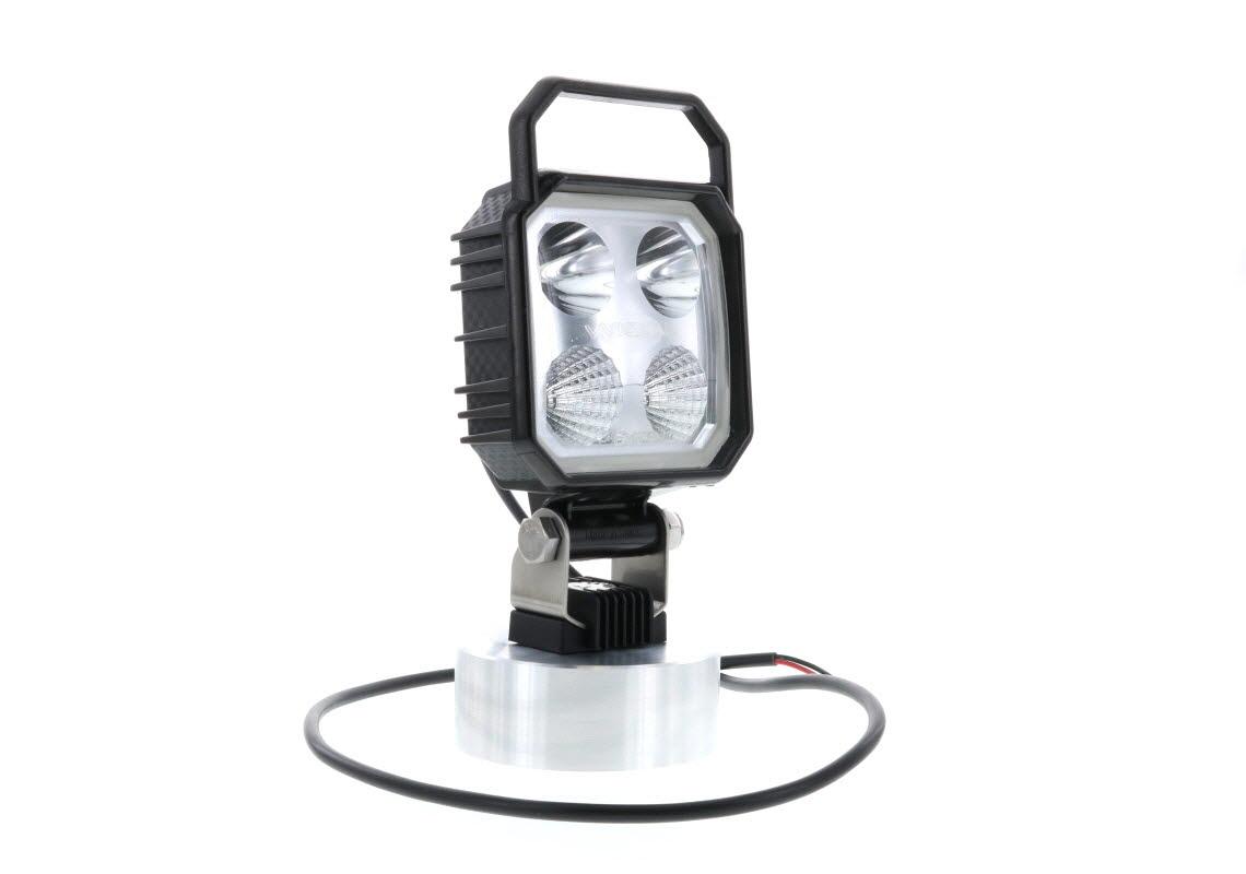 Work light LED square 90X90mm with handle and switch- cable